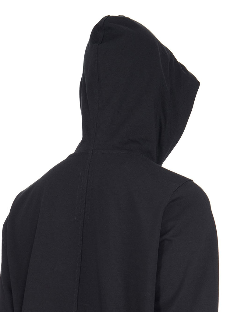 RICK OWENS SS23  EDFU HOODIE IN BLACK HEAVY JERSEY