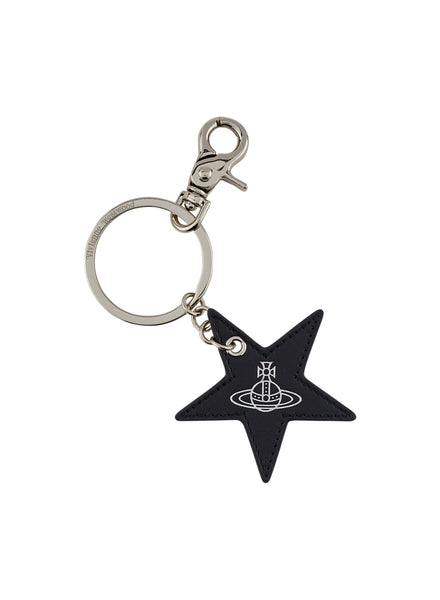 Vivienne Westwood SMOOTH LEATHER INJECTED ORB STAR KEYRING