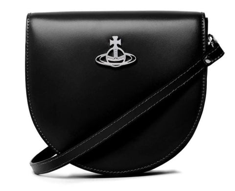 Vivienne Westwood SMOOTH LEATHER SADDLE CROSSBODY