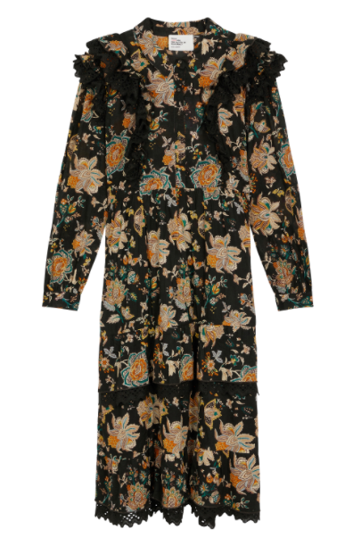 Leon & Harper AW22 Raphia Mahat Dress Black