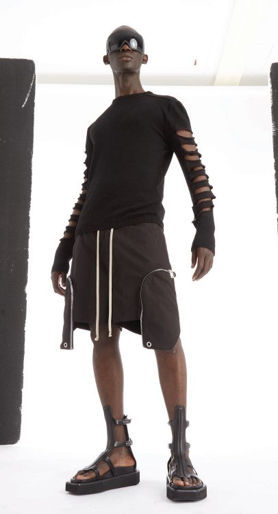 RICK OWENS SS23 EDFU BIKER LEVEL ROUND NECK