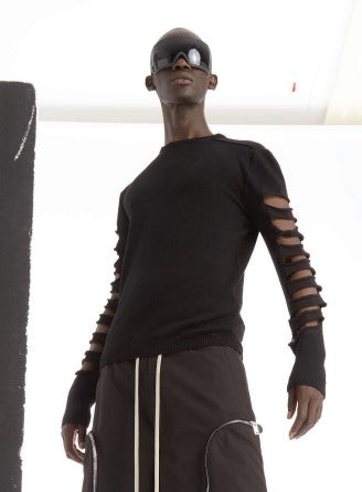 RICK OWENS SS23 EDFU BIKER LEVEL ROUND NECK