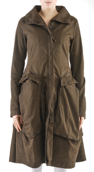 Rundholz AW23 2121207 Coat Available in Black or Khaki