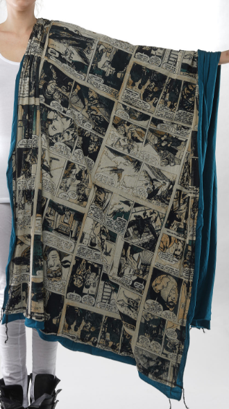 Rundholz AW23 3341407 scarf scarf ink with comic