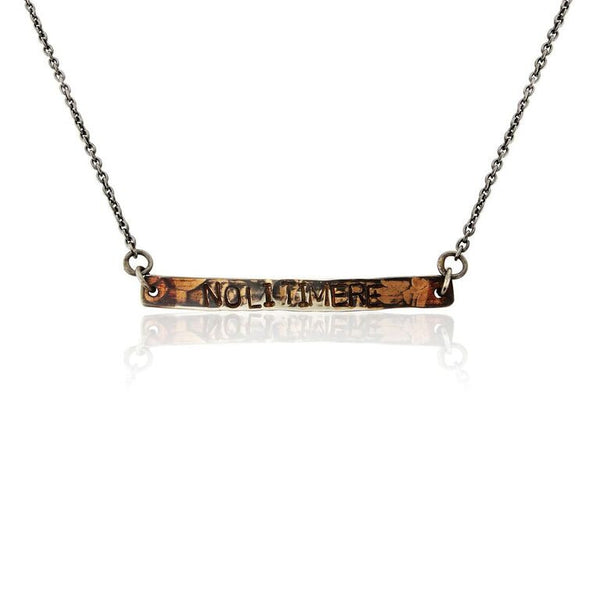 WDTS - Hand Hammered Short Necklace - NOLI TIMERE - Mixed Finish