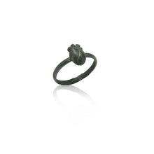 925 silver Anatomical Heart Ring Oxidised