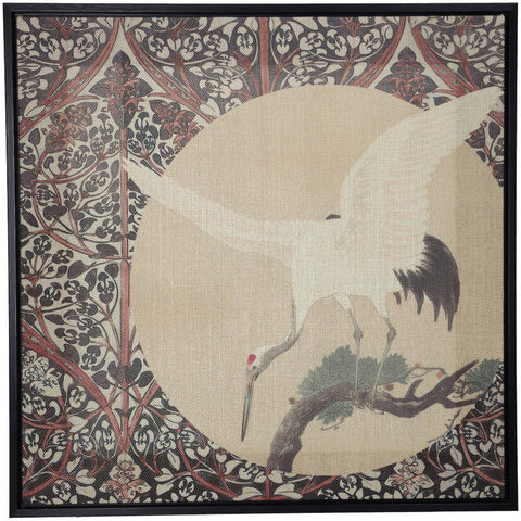 Wall Plaque Cranebird Ivory 47x3x47cm