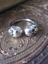 925 Silver double Skull Ring
