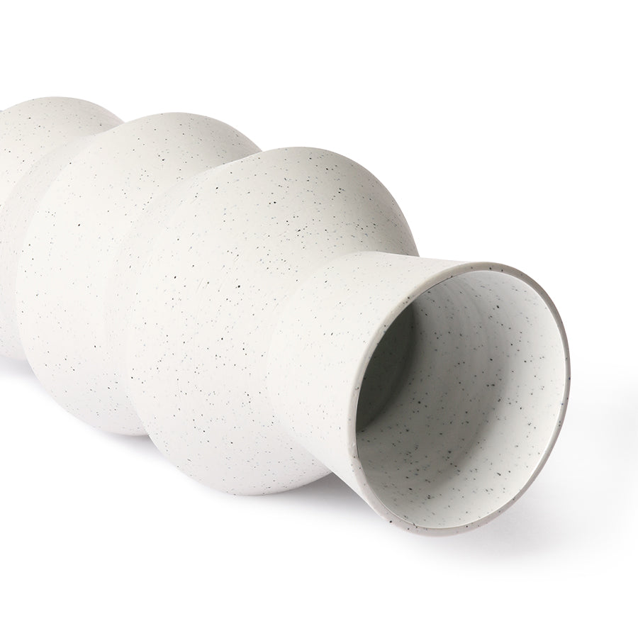 speckled clay vase angular m