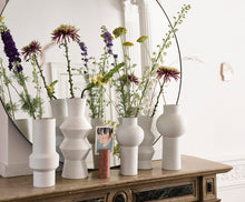 speckled clay vase angular m