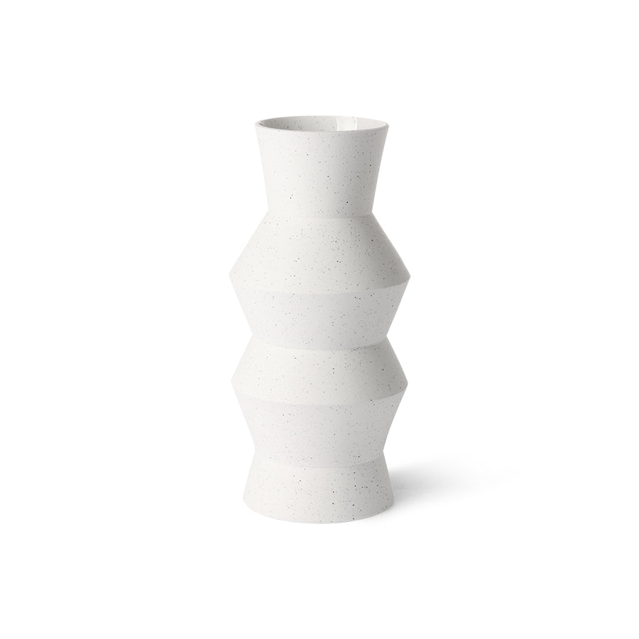 speckled clay vase angular L