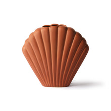 ceramic shell vase brown m
