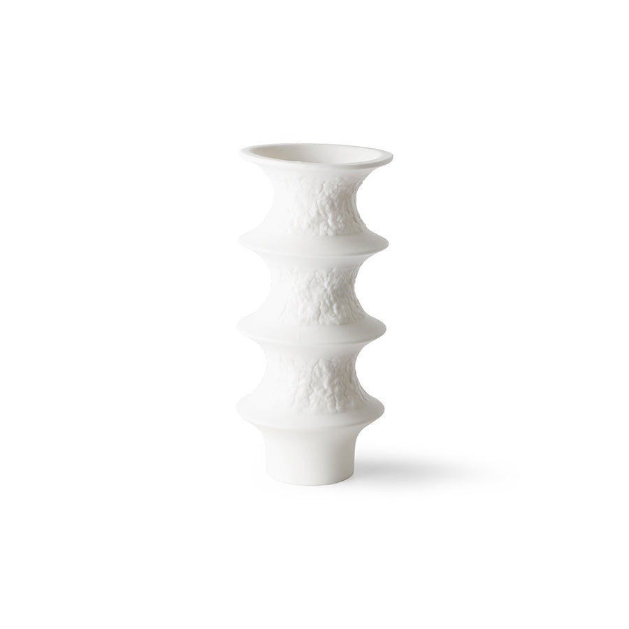 matt white porcelain vases (set of 4)