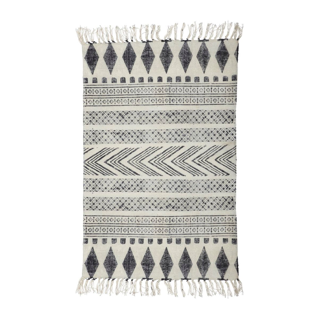 Small Block Rug - Grey/Black