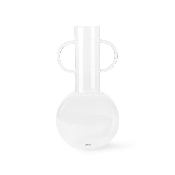 Glass vase w/2 handles