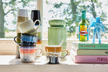 HKliving 70s ceramics: americano mug, Pegasus (set of 4)
