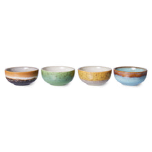 HKliving 70s ceramics: XS bowls, castor (set of 4)