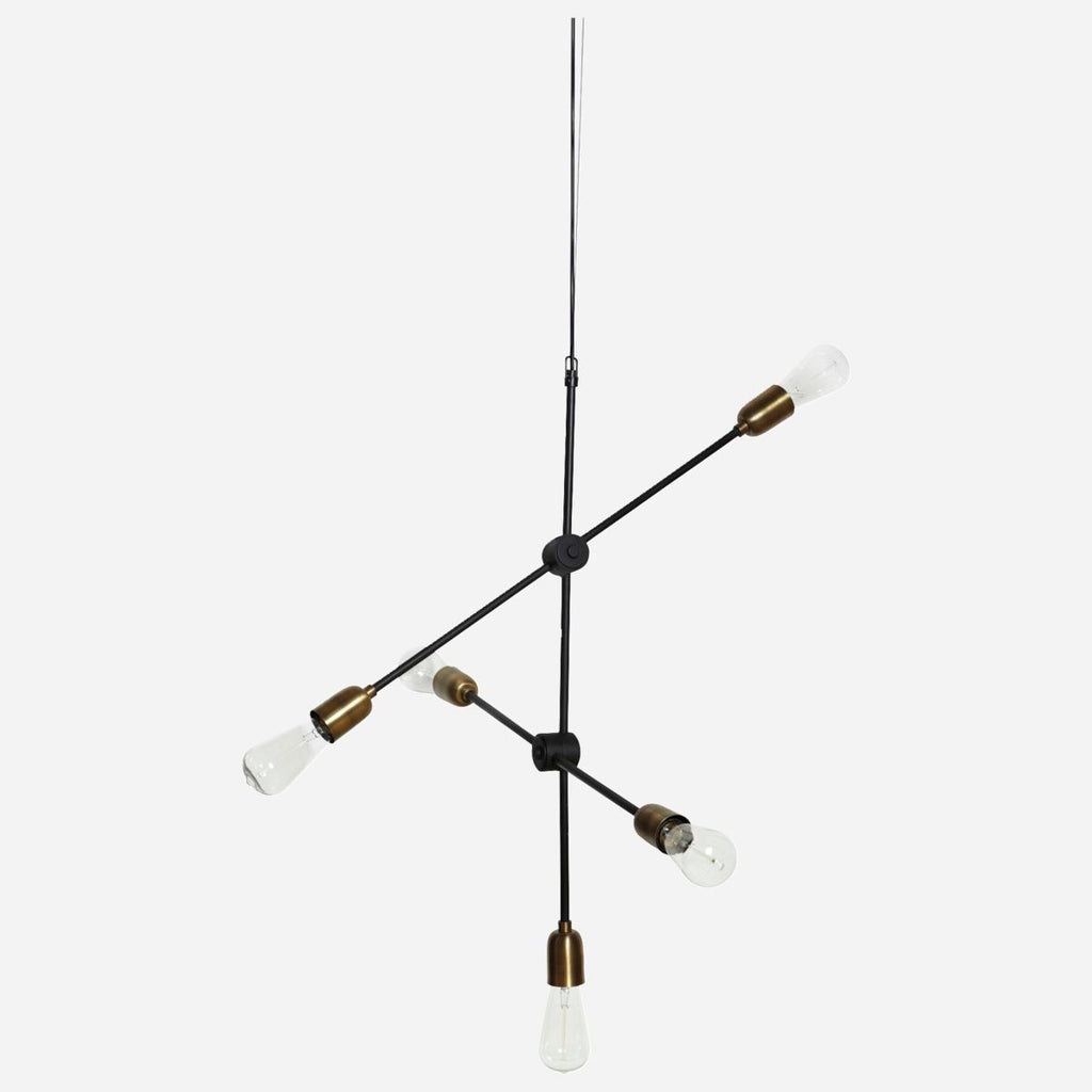 Lamp, Molecular, Black/Brass