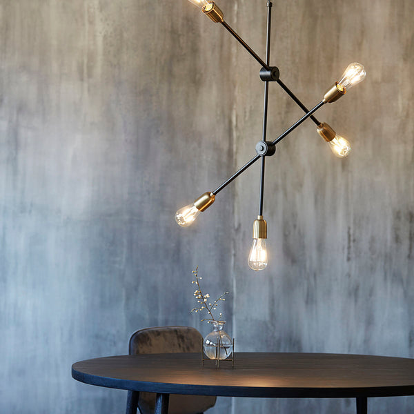 Lamp, Molecular, Black/Brass