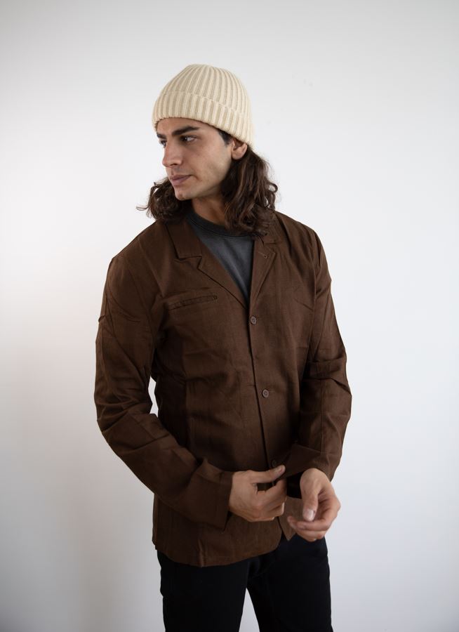 WDTS Mens Worker Jacket Brown