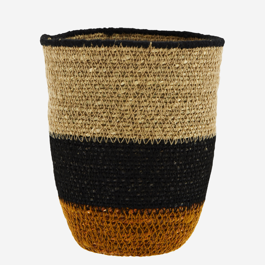 Seagrass basket w/ stitching