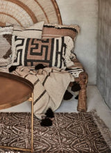 FERNANDO Cushion cover, Natural/black/rust