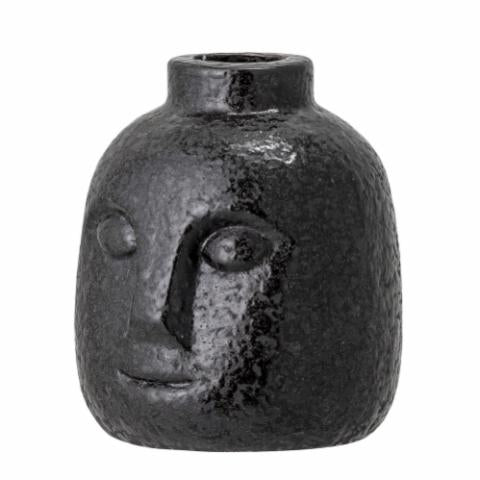Eliot Candlestick, Black, Stoneware