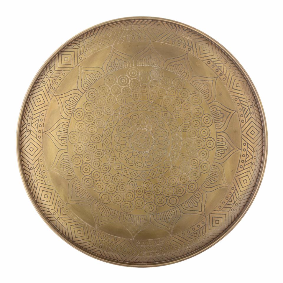 Conan Tray, Gold, Metal