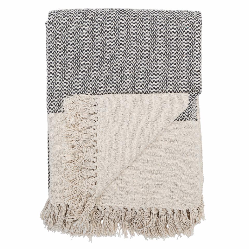 Sefanit Throw, Grey, Recycled Cotton