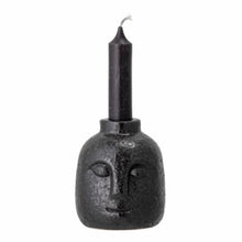 Eliot Candlestick, Black, Stoneware