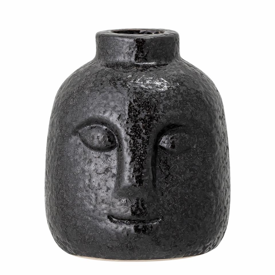 Eliot Candlestick, Black, Stoneware