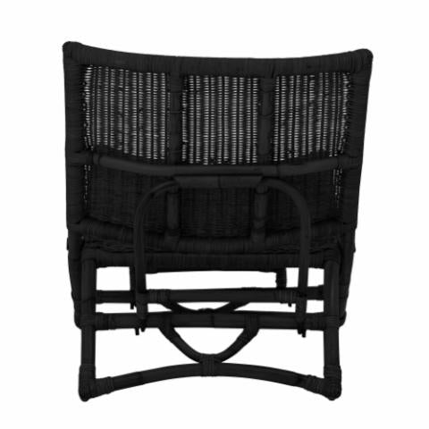 Baz Lounge Chair, Black, Rattan