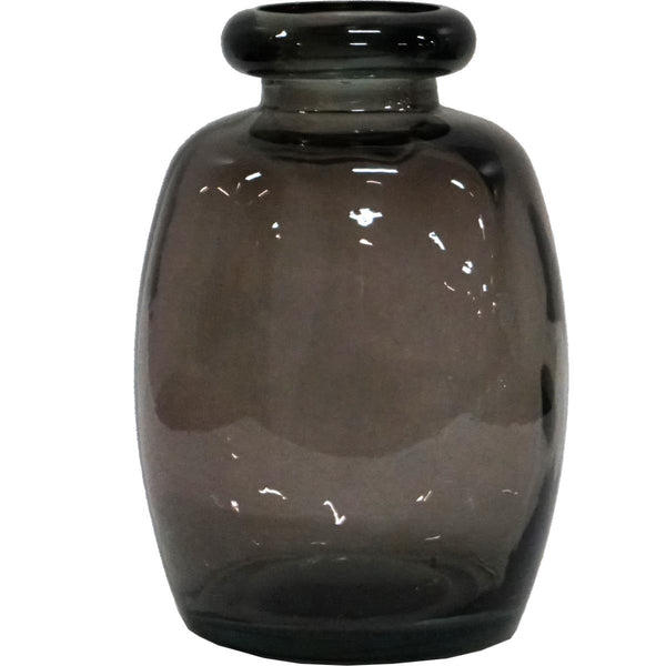 Shape glass vase - grey