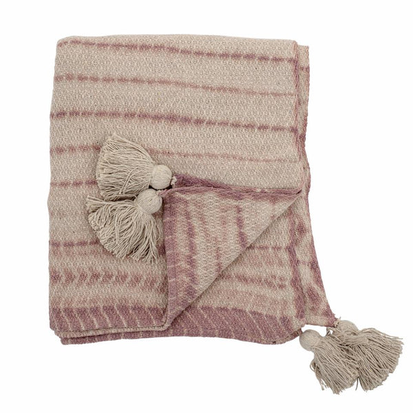 Hilaire Throw, Rose, Recycled Cotton