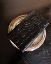 CollardManson Croc Wallet - Black