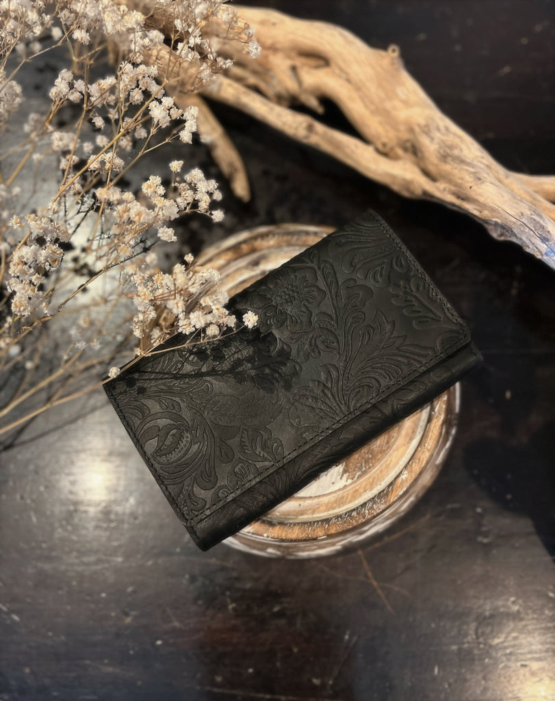 CollardManson Classic Wallet - Black Floral
