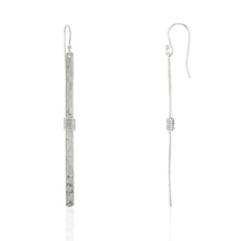 Long Hammered 925 earrings - Silver