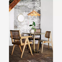 Madam Stoltz Wooden chair w/rattan, natural