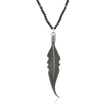 WDTS Feather onyx Necklace