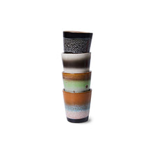 HKliving 70s ceramics: ristretto mugs: good vibes (set of 4)