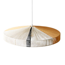 Pendant rope lamp black stripe