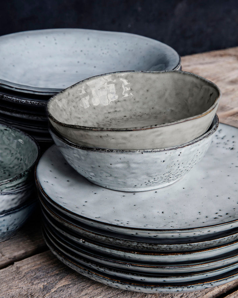 Bowl, Rustic, Grey/Blue
