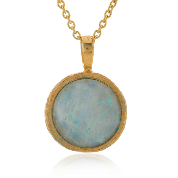 Pavani Necklace - Gold Moonstone