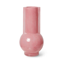 Glass vase flamingo pink