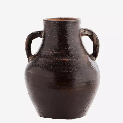 Earthenware vase w/ handle 17x22cm