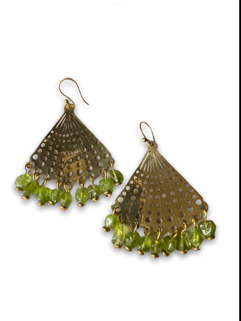 Soul Design Shell Earrings - Bottle Green