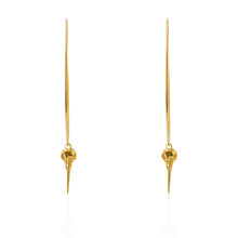 Bird Skull Large Hoop Earrings - Gold Plated