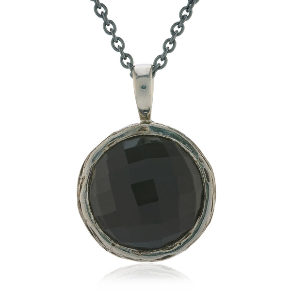 Pavani Necklace - Silver Onyx