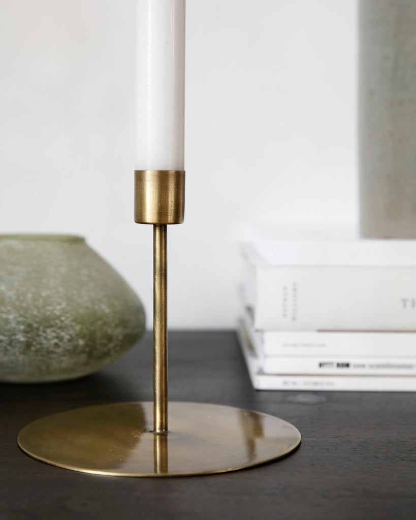 Candle stand, Anit, Antique brass 13cmx12cm