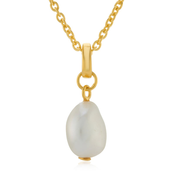 WDTS Pearl Pendant Necklace - Gold